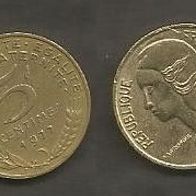 Münze Frankreich: 5 Centimes 1977