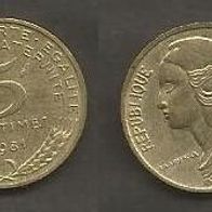 Münze Frankreich: 5 Centimes 1981