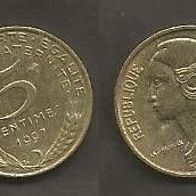 Münze Frankreich: 5 Centimes 1997