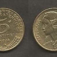 Münze Frankreich: 5 Centimes 1998
