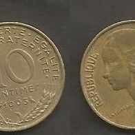 Münze Frankreich: 10 Centimes 1963