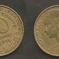 Münze Frankreich: 10 Centimes 1965