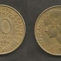 Münze Frankreich: 10 Centimes 1966