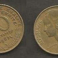 Münze Frankreich: 10 Centimes 1967