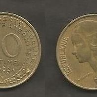 Münze Frankreich: 10 Centimes 1969