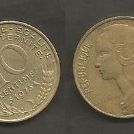 Münze Frankreich: 10 Centimes 1973