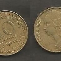 Münze Frankreich: 10 Centimes 1974