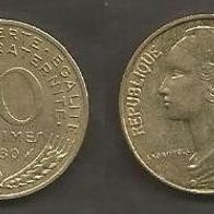Münze Frankreich: 10 Centimes 1980