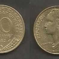 Münze Frankreich: 10 Centimes 1982
