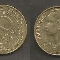 Münze Frankreich: 10 Centimes 1985