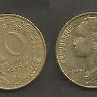Münze Frankreich: 10 Centimes 1986