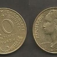 Münze Frankreich: 10 Centimes 1989