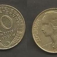 Münze Frankreich: 10 Centimes 1991