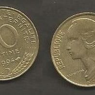 Münze Frankreich: 10 Centimes 1994