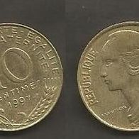 Münze Frankreich: 10 Centimes 1997