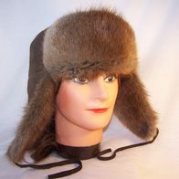 Fellmütze - Uschanka / Pilotenmütze, Gr. 54