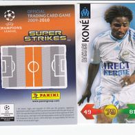 PANINI CARDS Champions LEAGUE 2009-10 Bakari Kone Olympique Marseille