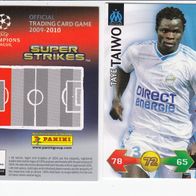 PANINI CARDS Champions LEAGUE 2009-10 Taye Taiwo Olympique Marseille