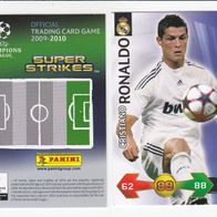 PANINI CARDS Champions LEAGUE 2009-10 Christiano Ronaldo Real Madrid