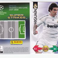 PANINI CARDS Champions LEAGUE 2009-10 Gonzalo Higuain Real Madrid