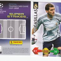 PANINI CARDS Champions LEAGUE 2009-10 Iker Casillas Real Madrid