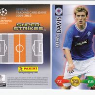 PANINI CARDS Champions LEAGUE 2009-10 Steven Davis Rangers FC