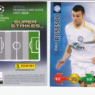 PANINI CARDS Champions LEAGUE 2009-10 Raul Rusescu Unirea Urziceni
