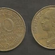 Münze Frankreich: 20 Centimes 1962