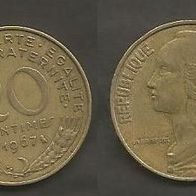 Münze Frankreich: 20 Centimes 1967