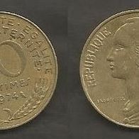 Münze Frankreich: 20 Centimes 1974