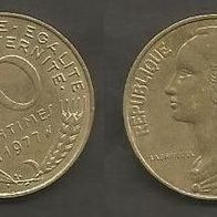 Münze Frankreich: 20 Centimes 1977