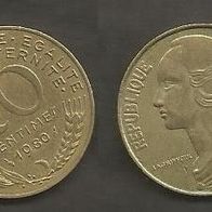 Münze Frankreich: 20 Centimes 1980