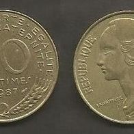 Münze Frankreich: 20 Centimes 1987