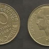 Münze Frankreich: 20 Centimes 1988