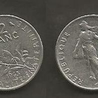Münze Frankreich: 0,5 oder 1/2 Fanc 1965