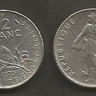 Münze Frankreich: 0,5 oder 1/2 Fanc 1970