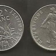 Münze Frankreich: 0,5 oder 1/2 Fanc 1974