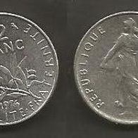 Münze Frankreich: 0,5 oder 1/2 Fanc 1975