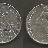 Münze Frankreich: 0,5 oder 1/2 Fanc 1976