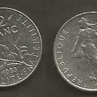 Münze Frankreich: 0,5 oder 1/2 Fanc 1983