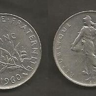 Münze Frankreich: 1 Fanc 1960