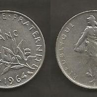 Münze Frankreich: 1 Fanc 1964