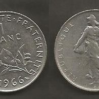 Münze Frankreich: 1 Fanc 1966