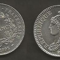 Münze Frankreich: 1 Fanc 1992 - Sondermünze - 200 Jahre Französische Republik