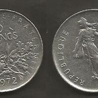 Münze Frankreich: 5 Franc 1972