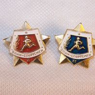 2 Russische Abzeichen - " Wojn Sportsmen " - I und II Klasse