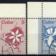 Cuba - Kuba - Mi. Nr. 2810-2813 - Blumen - Eckrand (1983) - gestempelt o