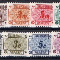 Malta postfrisch Portomarken Michel 38-45