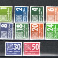 Irland postfrisch Michel Nr. 25-34 Portomarken