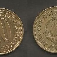 Münze Jugoslawien: 10 Para 1980